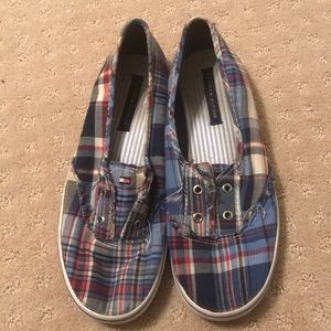 Tommy Hilfiger Plaid Slip-Ons